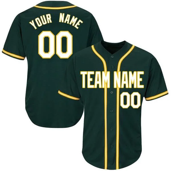 Custom Green Baseball Jersey