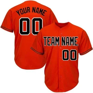 Custom-Orange-Baseball-Jersey Custom Orange Baseball Jersey