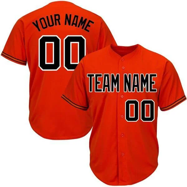 Custom-Orange-Baseball-Jersey Custom Orange Baseball Jersey