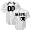 Custom Pinstripe Baseball Jersey with Black